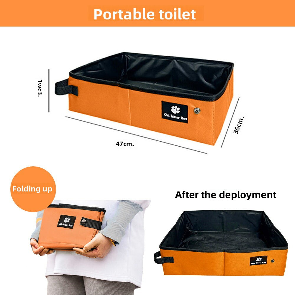 Caja de arena para gatos portátil plegable
