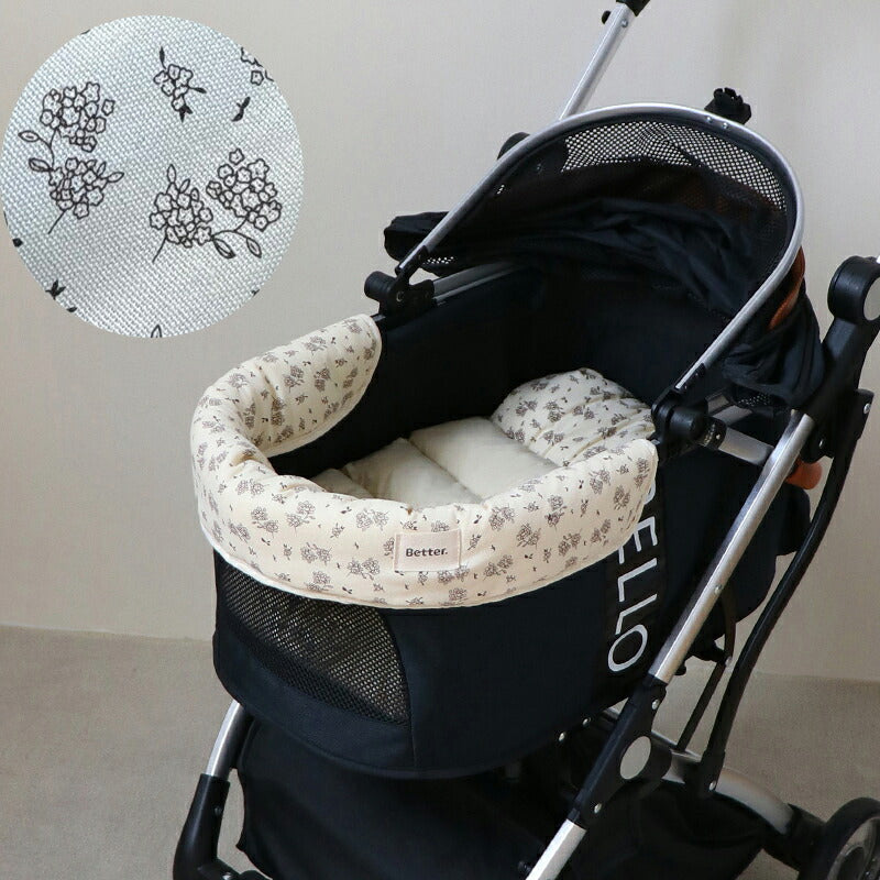 DEERPET Floral 3-Piece Pet Stroller Cushion Set - main view