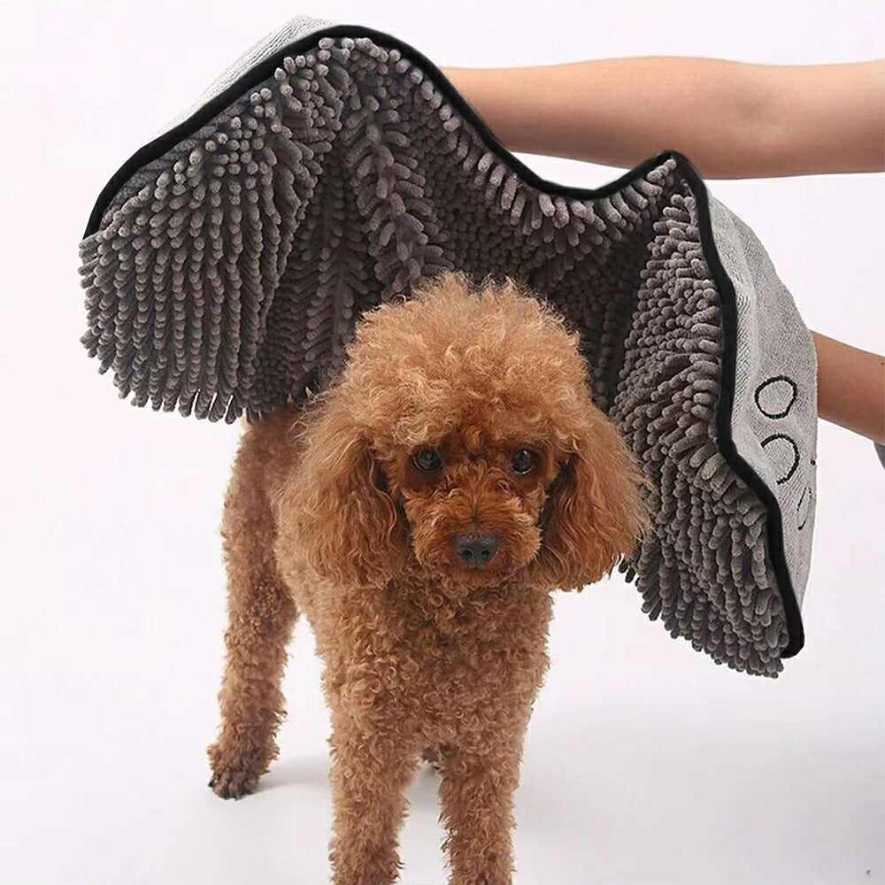DEERPET Chenille Pet Drying Towel Glove - main view