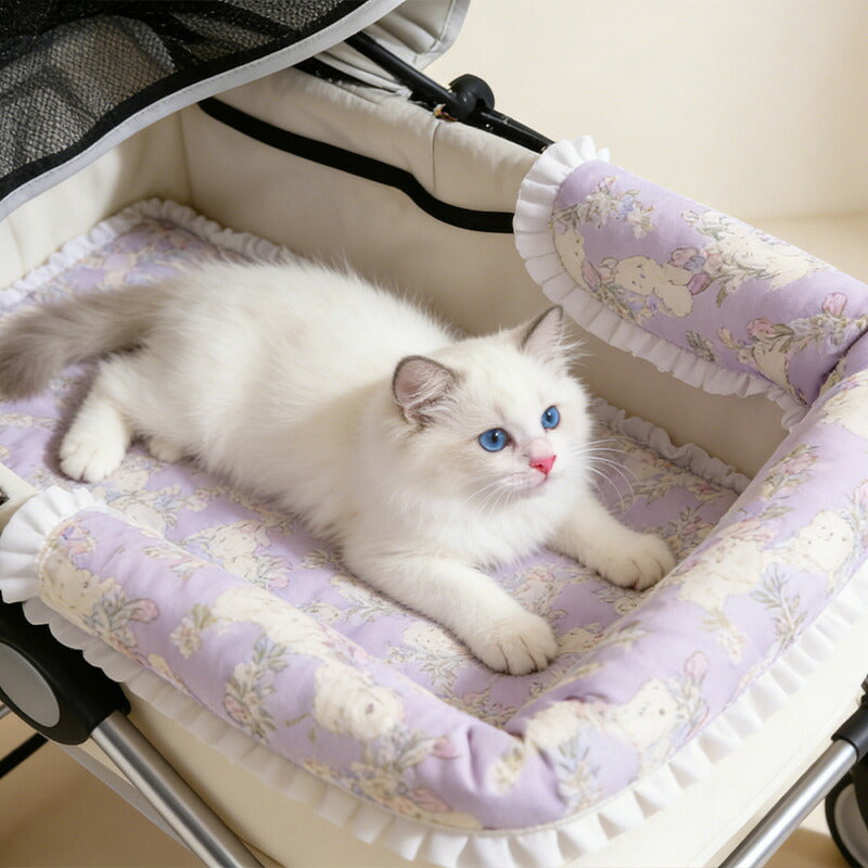 DEERPET Rabbit-Print 3-Piece Stroller Cushion Set - detail view 2