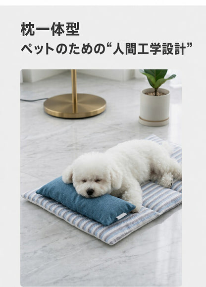 DEERPET Cool-Touch Pet Mat with Pillow - detail view 2