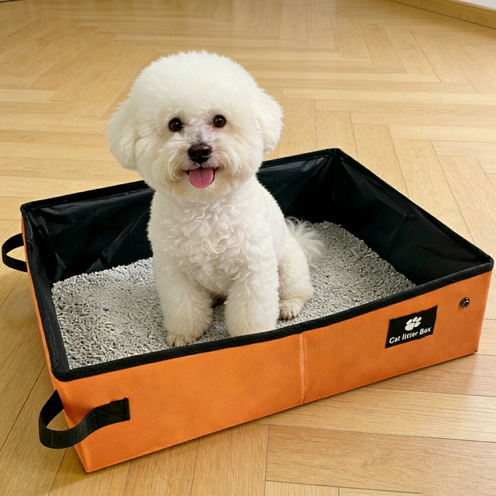 DEERPET Foldable Portable Cat Litter Box - detail view 2