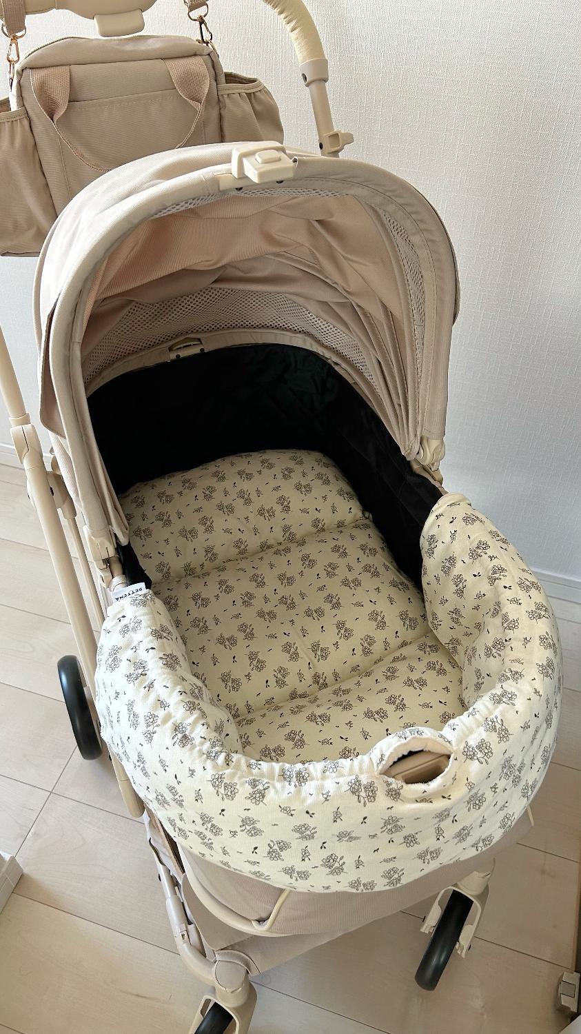 DEERPET Floral 3-Piece Pet Stroller Cushion Set - detail view 2