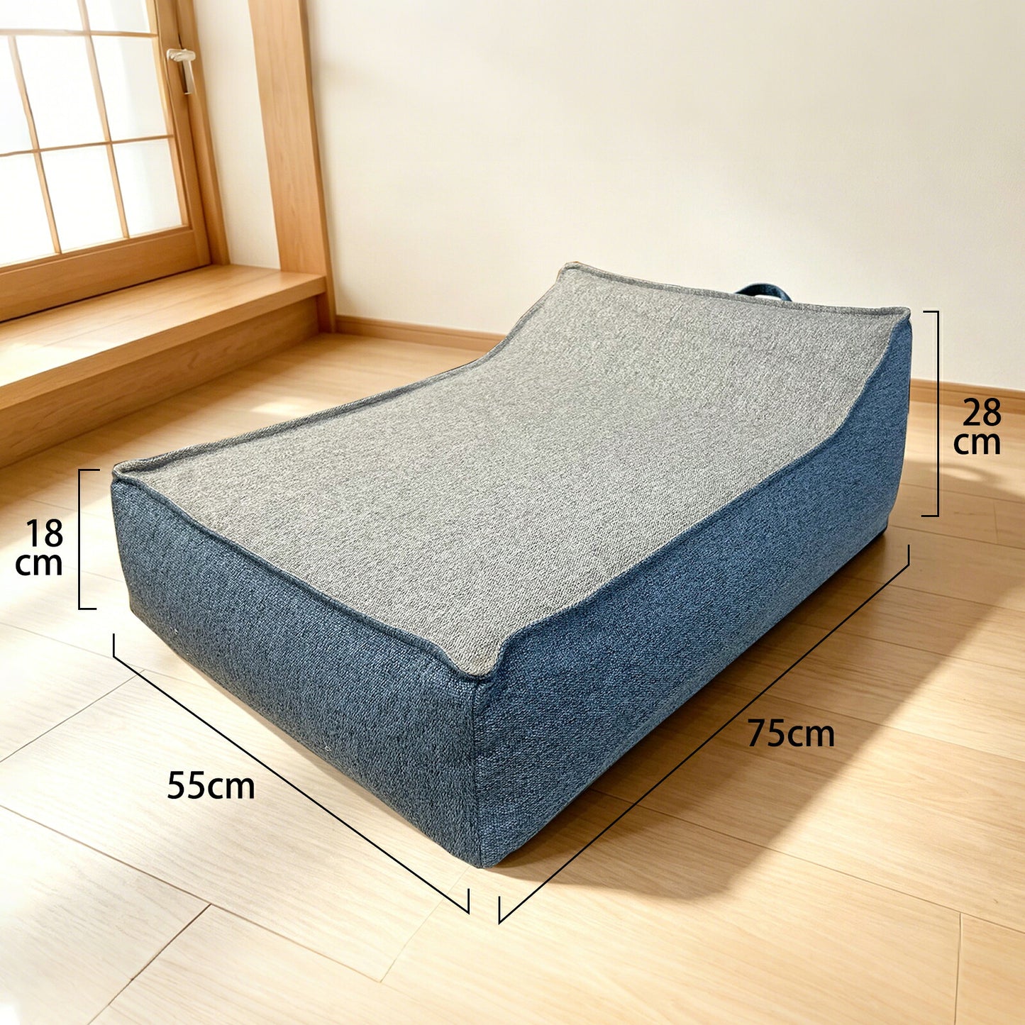DEERPET Inflatable Bolster Pet Bed with Washable Cover - detail view 3