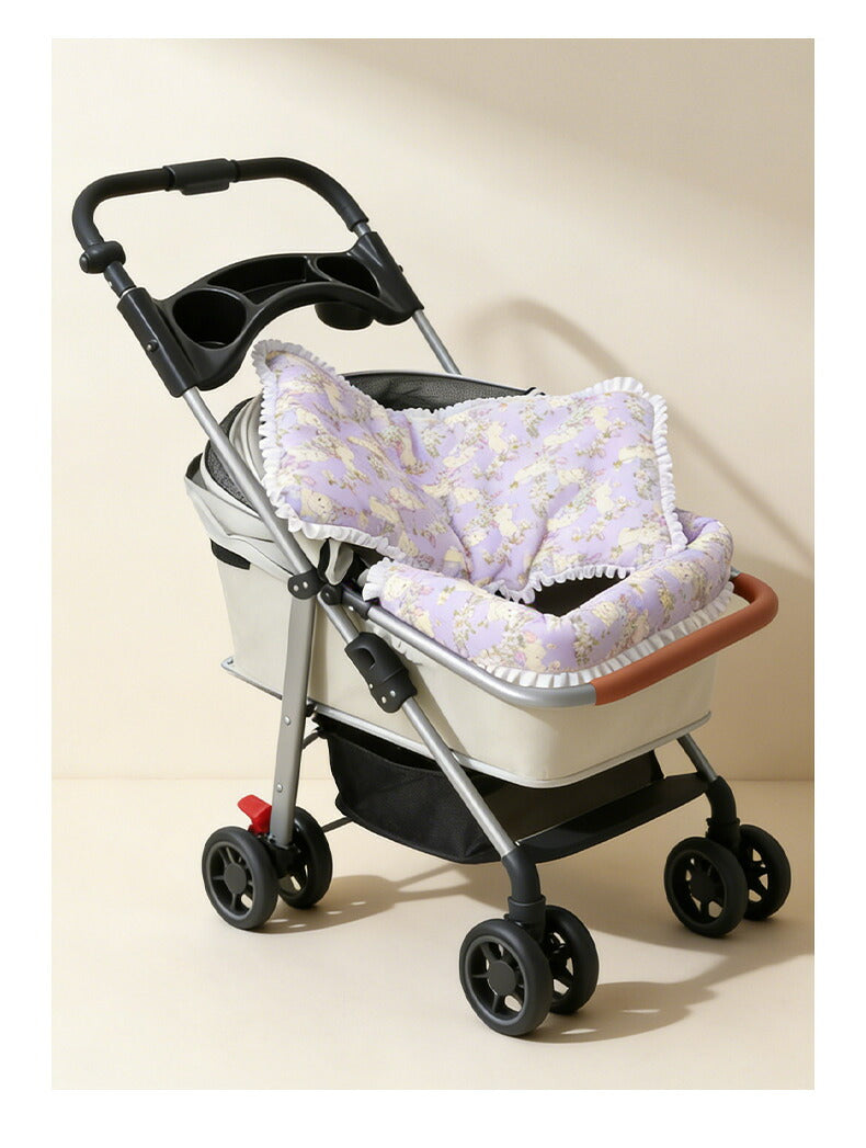 DEERPET Rabbit-Print 3-Piece Stroller Cushion Set - detail view 4