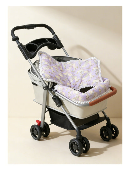 DEERPET Rabbit-Print 3-Piece Stroller Cushion Set - detail view 4