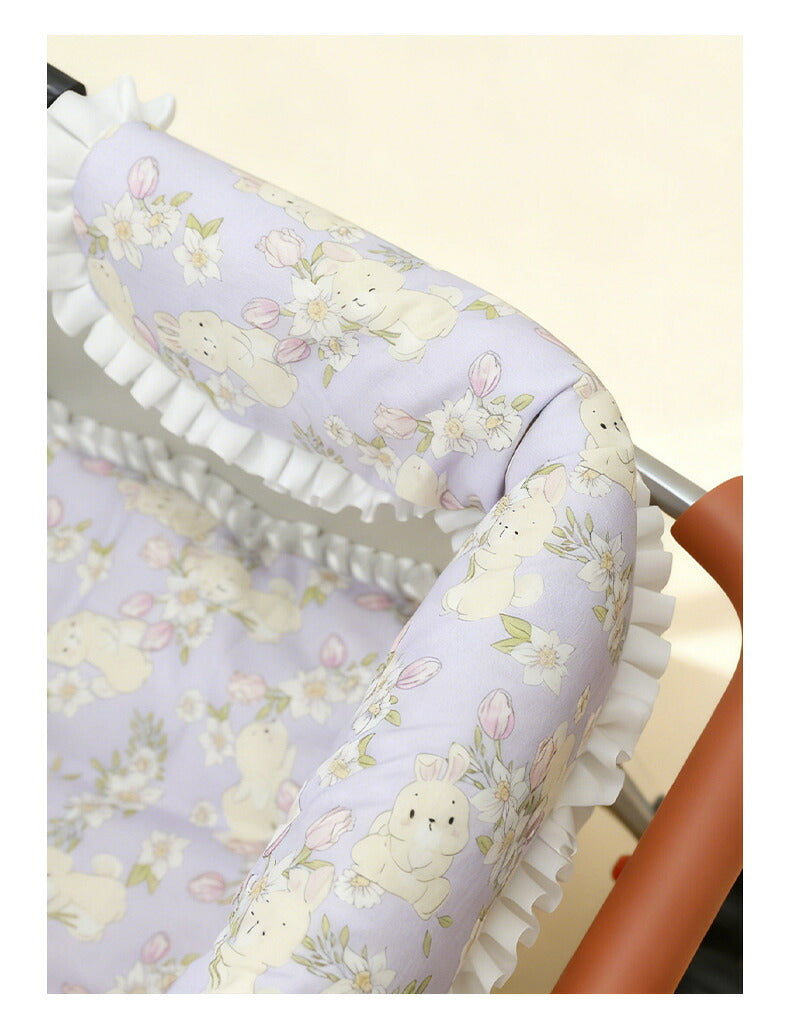 DEERPET Rabbit-Print 3-Piece Stroller Cushion Set - detail view 5