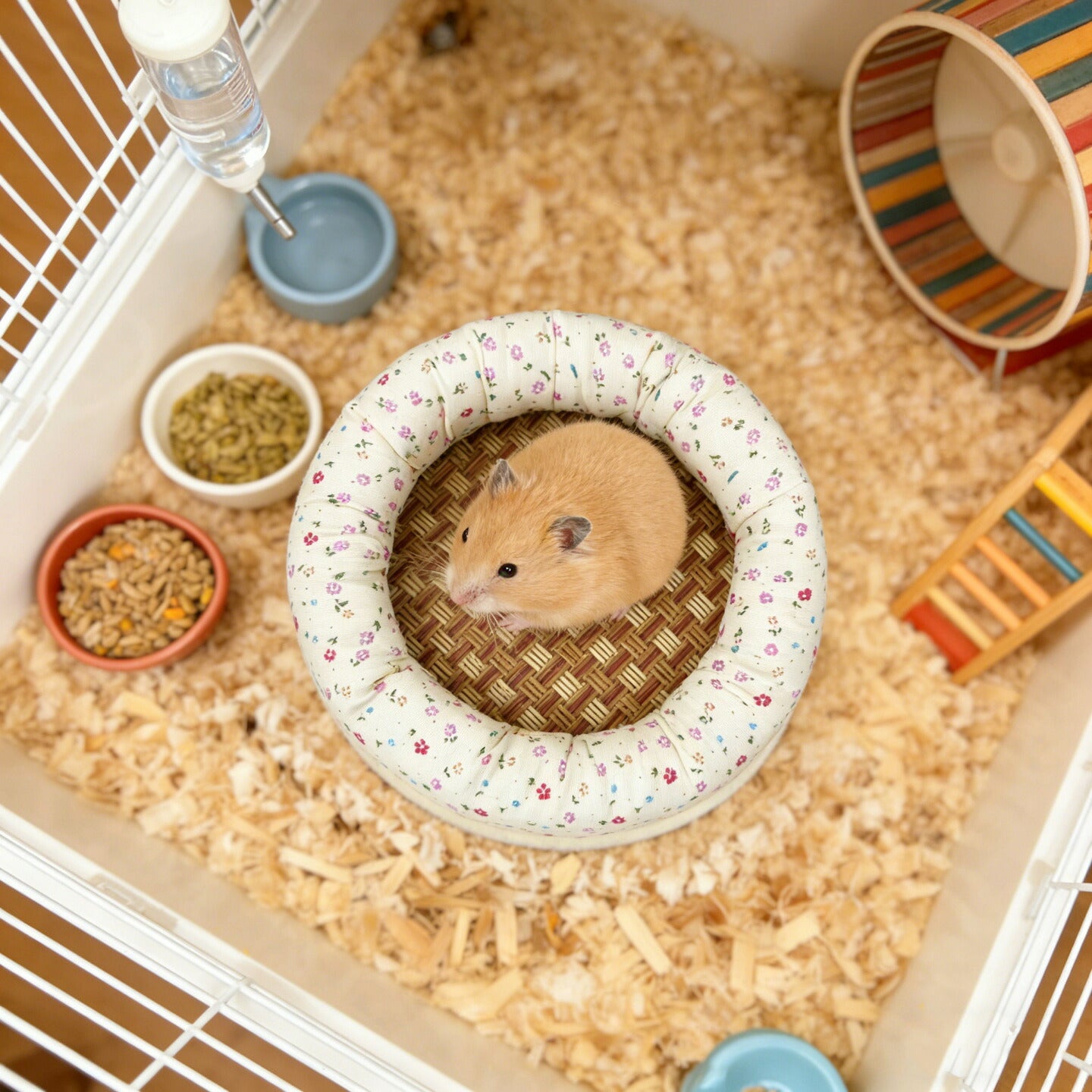 DEERPET Round Cushion Bed for Small Pets - detail view 5