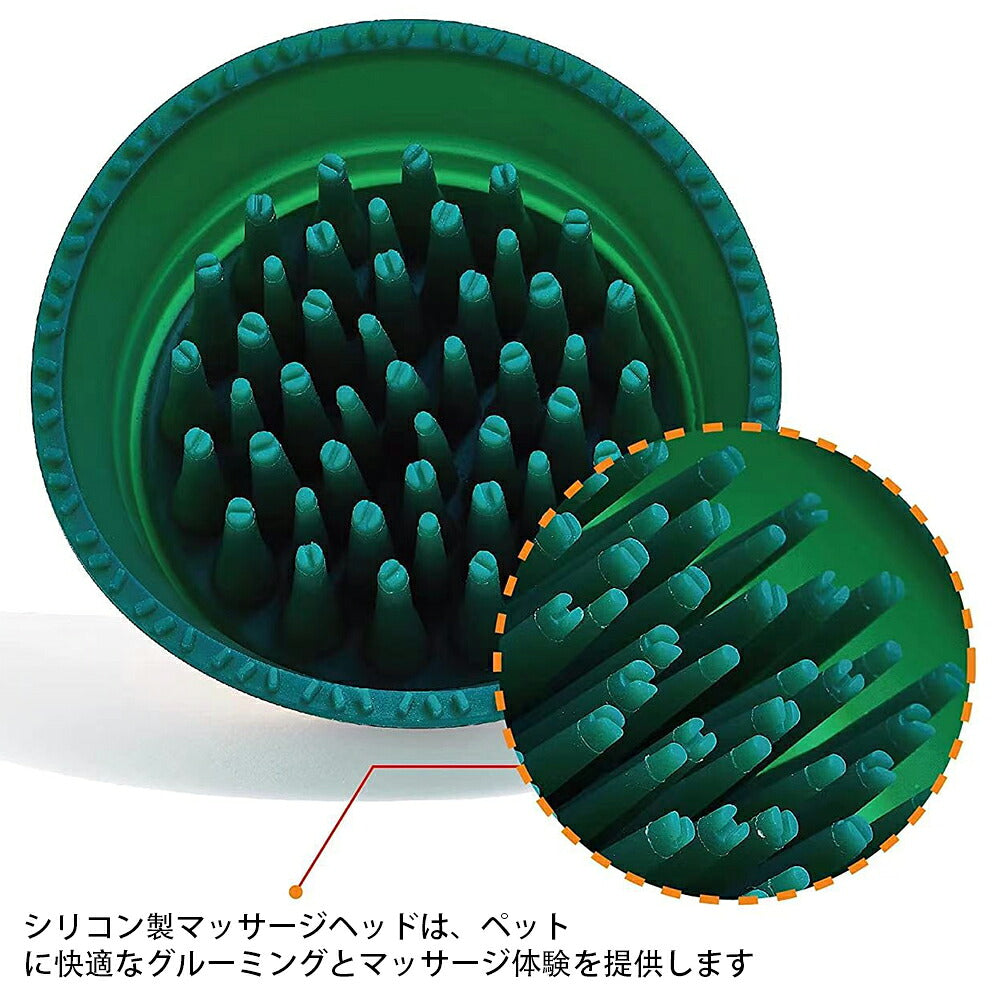 DEERPET Soft Silicone Pet Grooming Brush - detail view 5