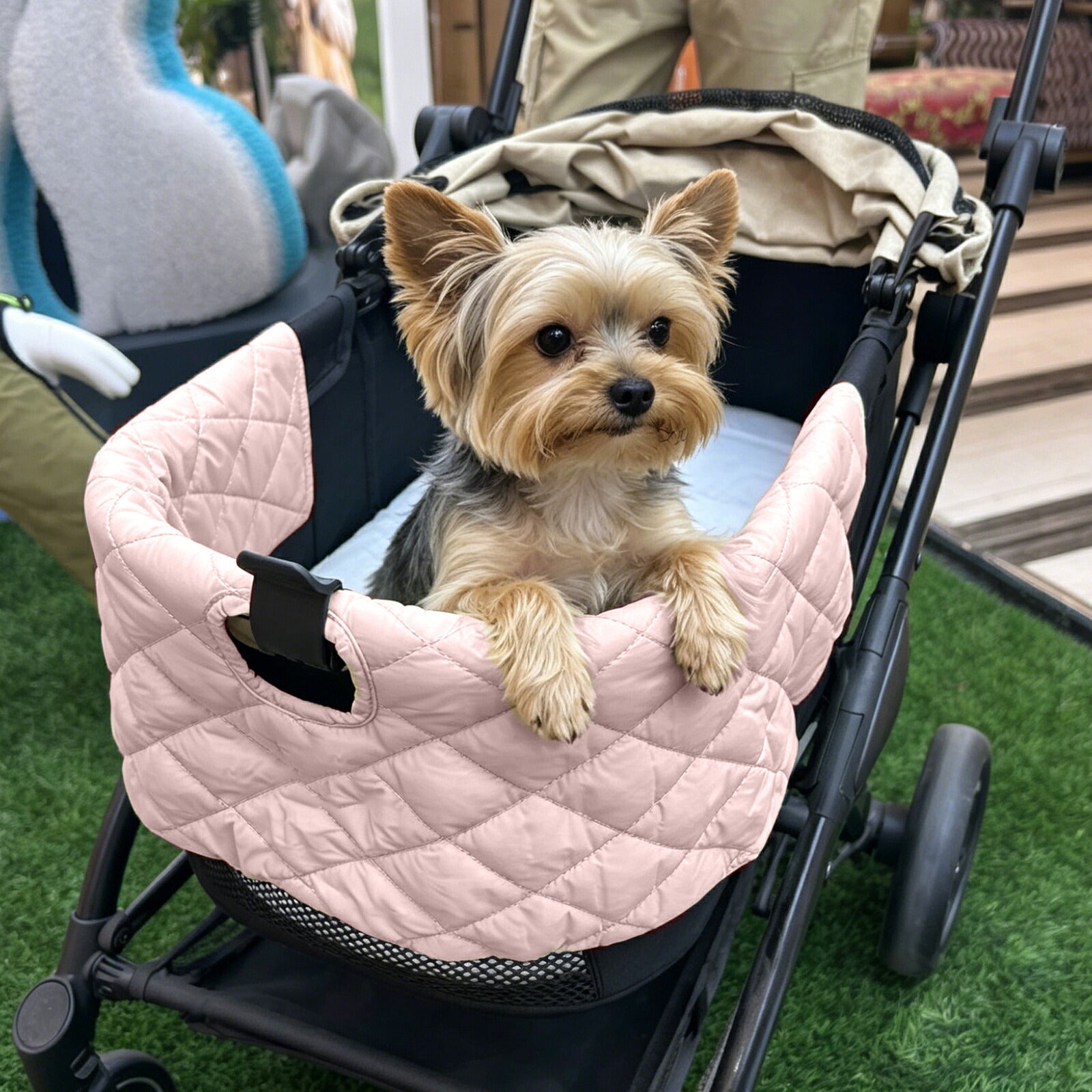 DEERPET Quilted Pet Stroller Chin-Rest Cushion - detail view 6