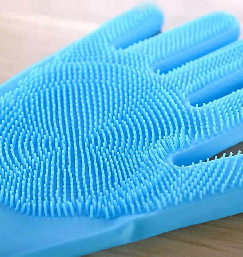DEERPET Long-Cuff Silicone Pet Bathing Gloves - detail view 6