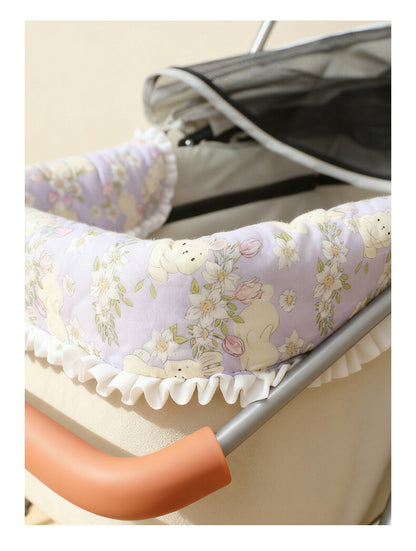 DEERPET Rabbit-Print 3-Piece Stroller Cushion Set - detail view 6