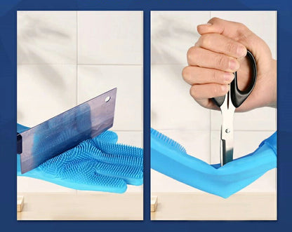 DEERPET Long-Cuff Silicone Pet Bathing Gloves - detail view 8