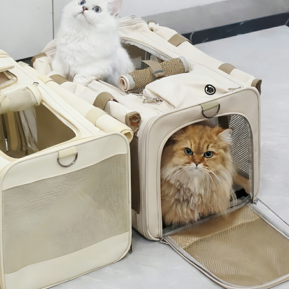 DEERPET Foldable 4-Way Mesh Pet Carrier - detail view 9