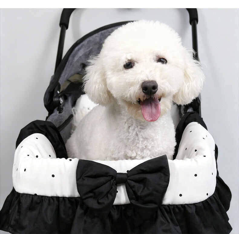 DEERPET Bow & Dot 3-Piece Stroller Cushion Set - detail view 12