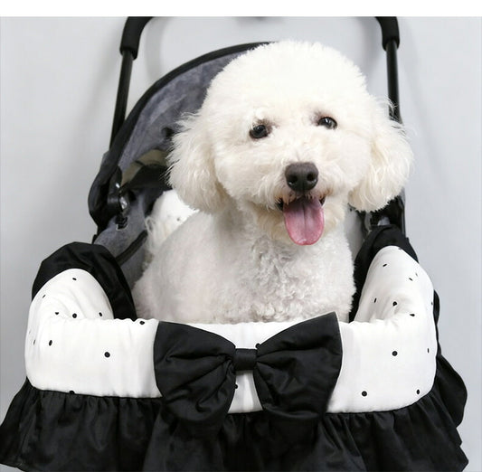 DEERPET Bow & Dot 3-Piece Stroller Cushion Set - detail view 12