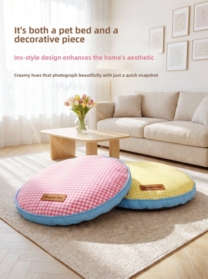 Round Washable Dog Cushion