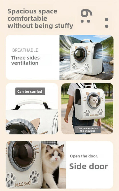 Ventilated Dome Pet Carrier Backpack