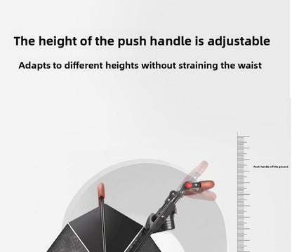 Compact Foldable Pet Stroller with Detachable Carrier