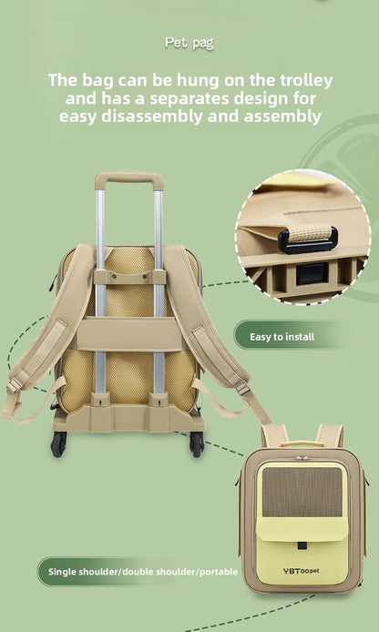 Ventilated Rolling Pet Backpack