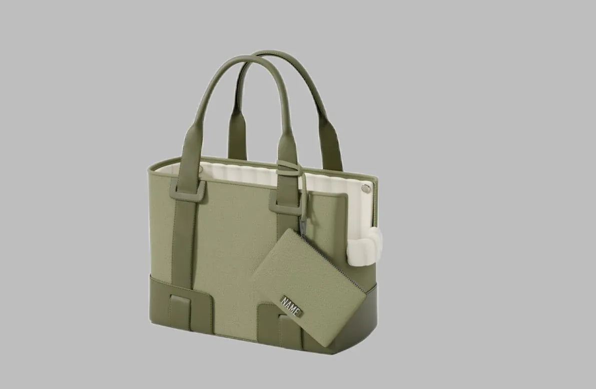 Green DearPet structured pet carrier